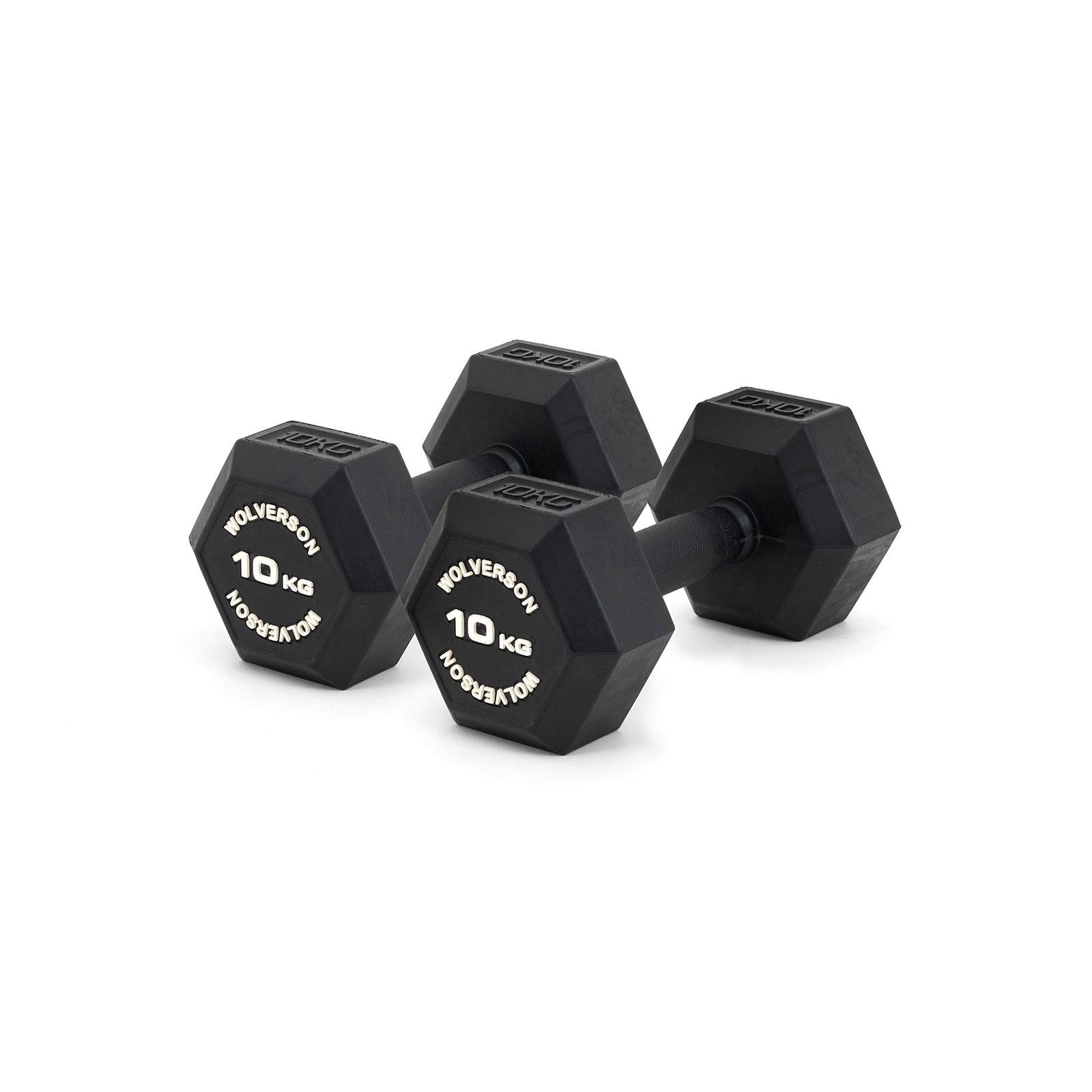 Wolverson Rubber HEX Dumbbells