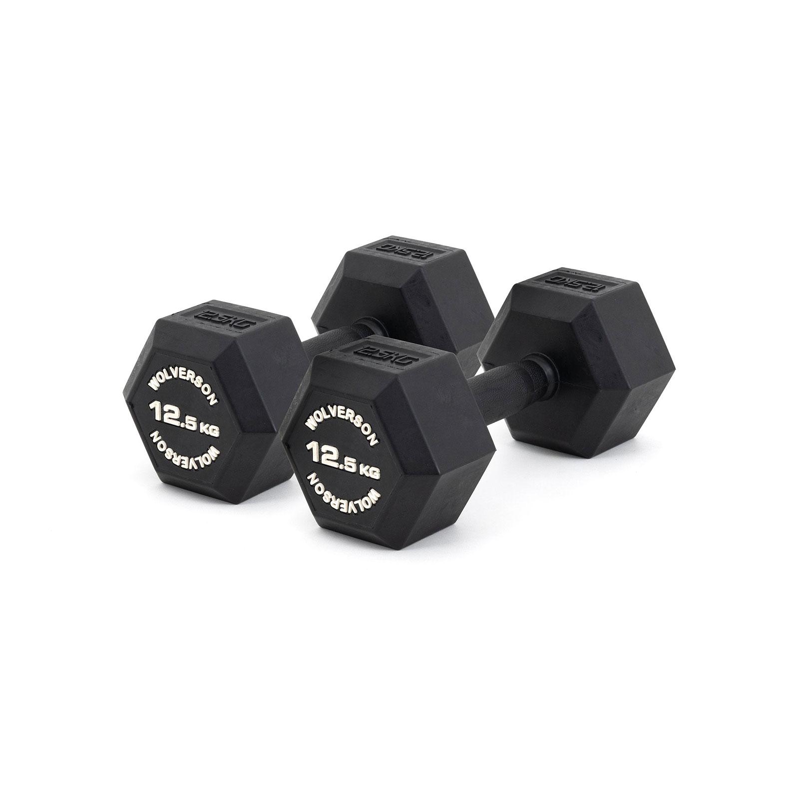 Wolverson Rubber HEX Dumbbells