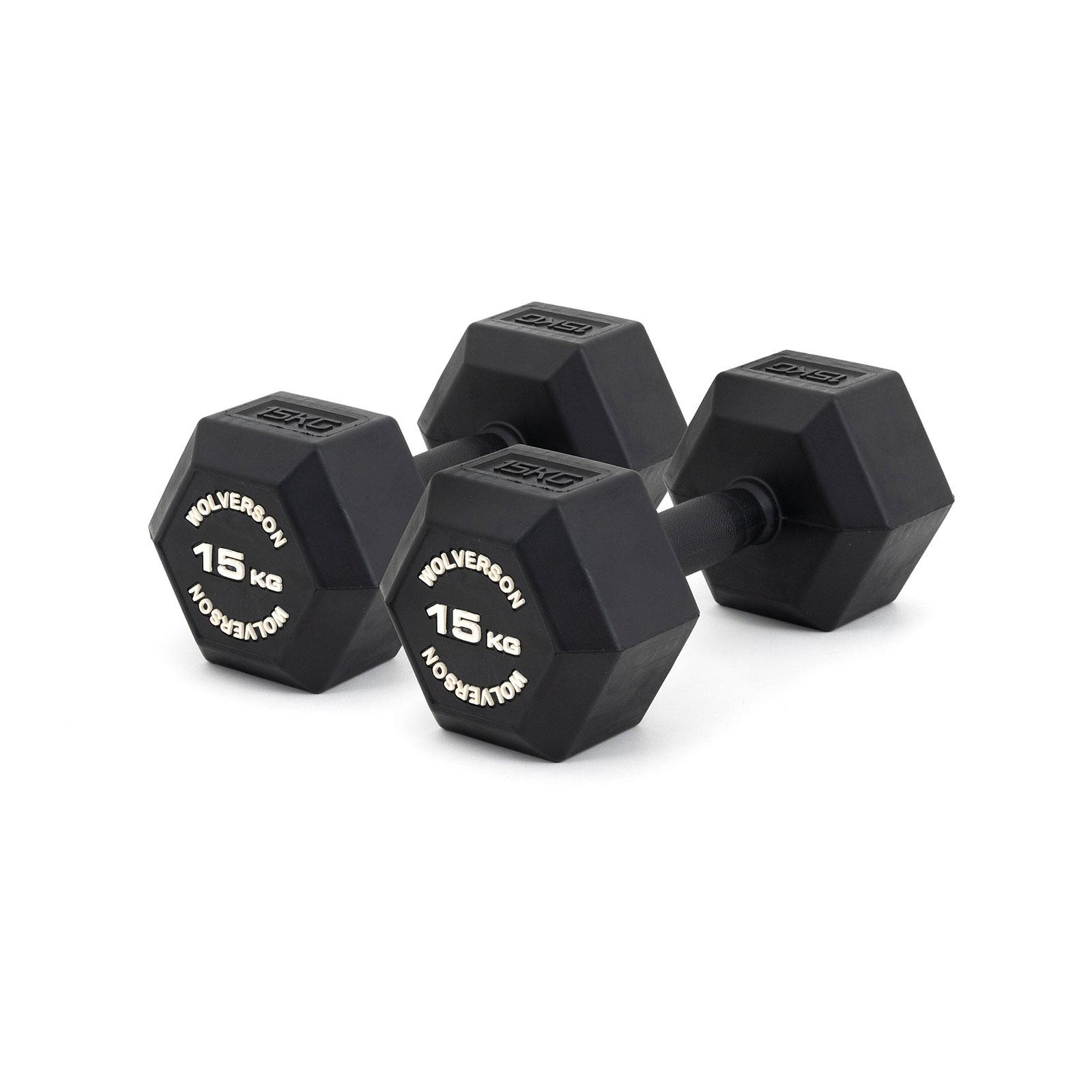 Wolverson Rubber HEX Dumbbells