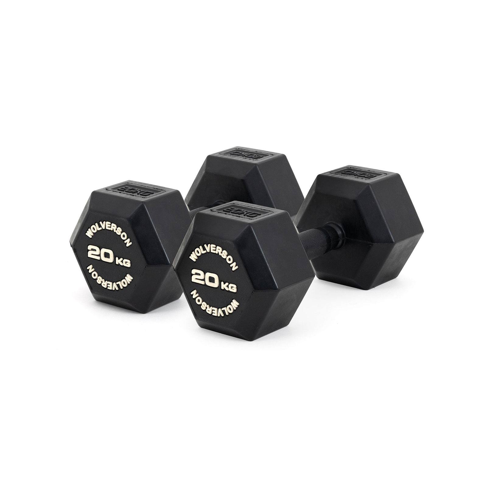 Wolverson Rubber HEX Dumbbells