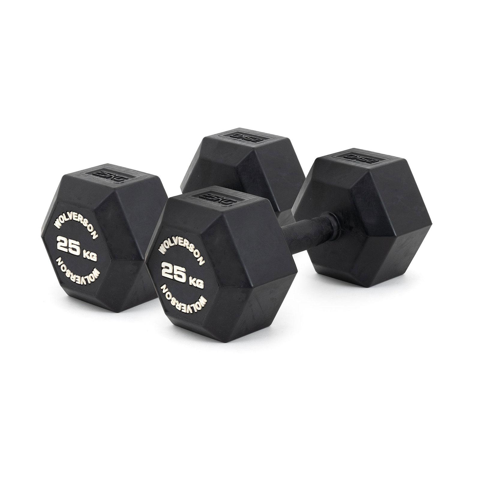 Wolverson Rubber HEX Dumbbells