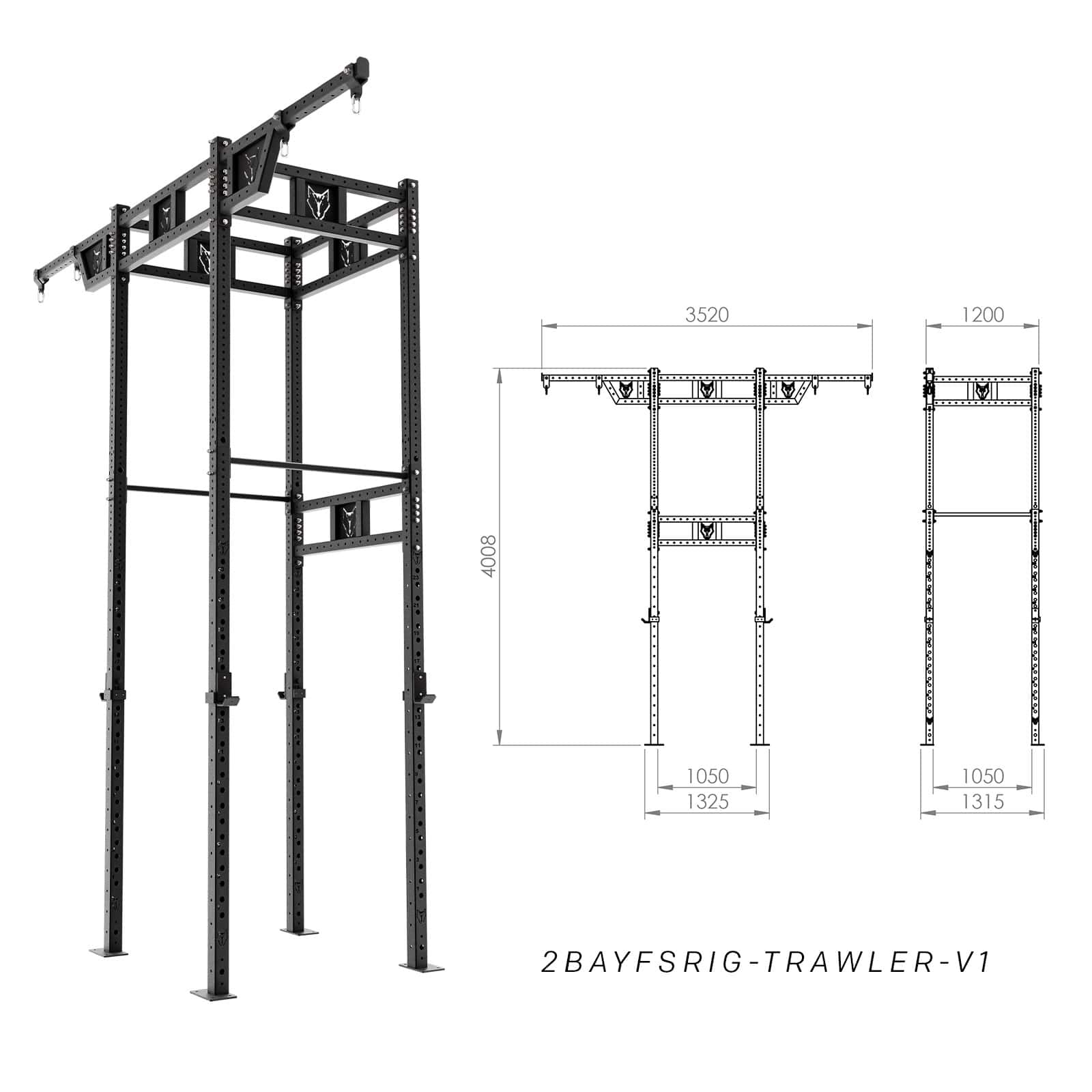Bison Series - Freestanding Shrimp Trawler Rig (2 Bay)