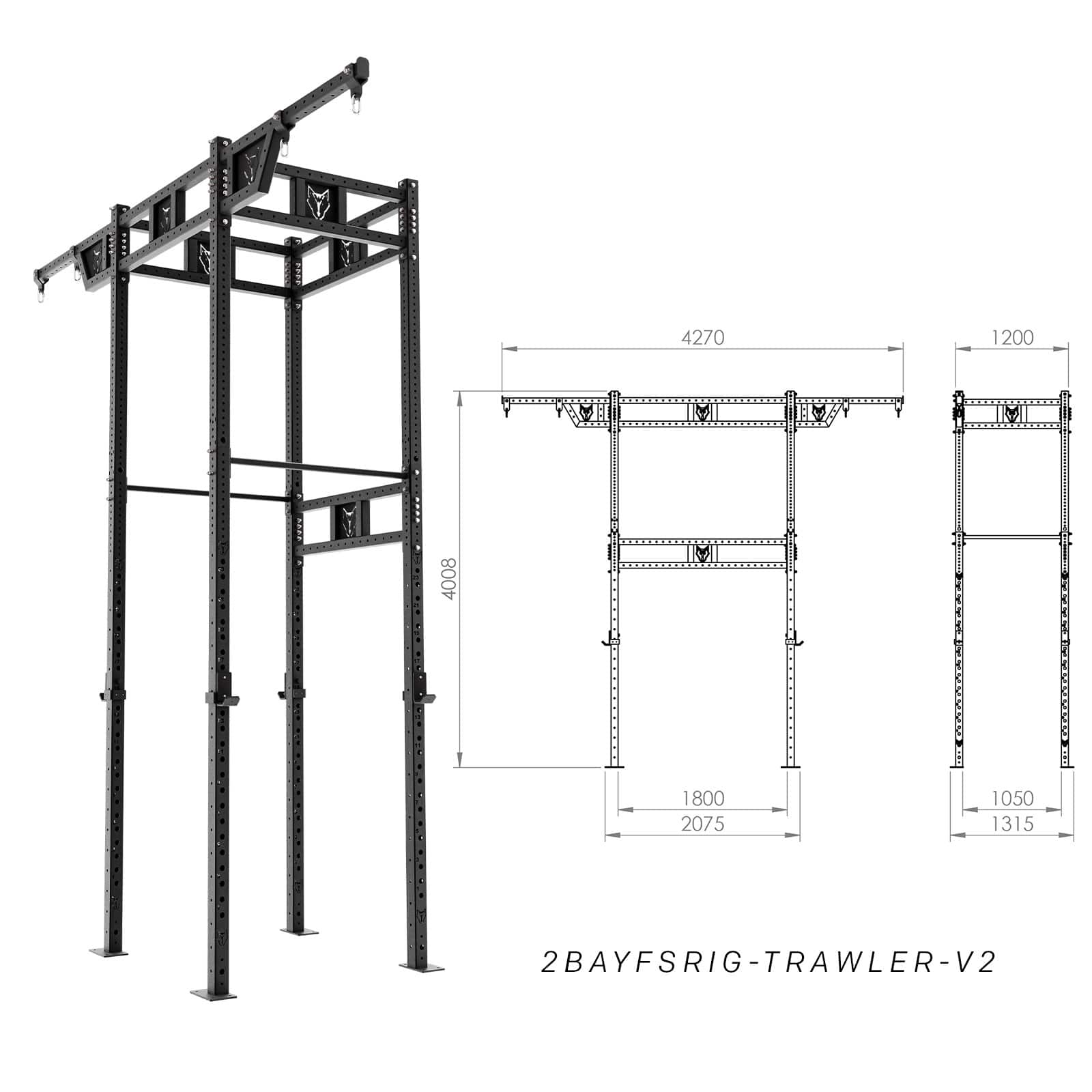 Bison Series - Freestanding Shrimp Trawler Rig (2 Bay)