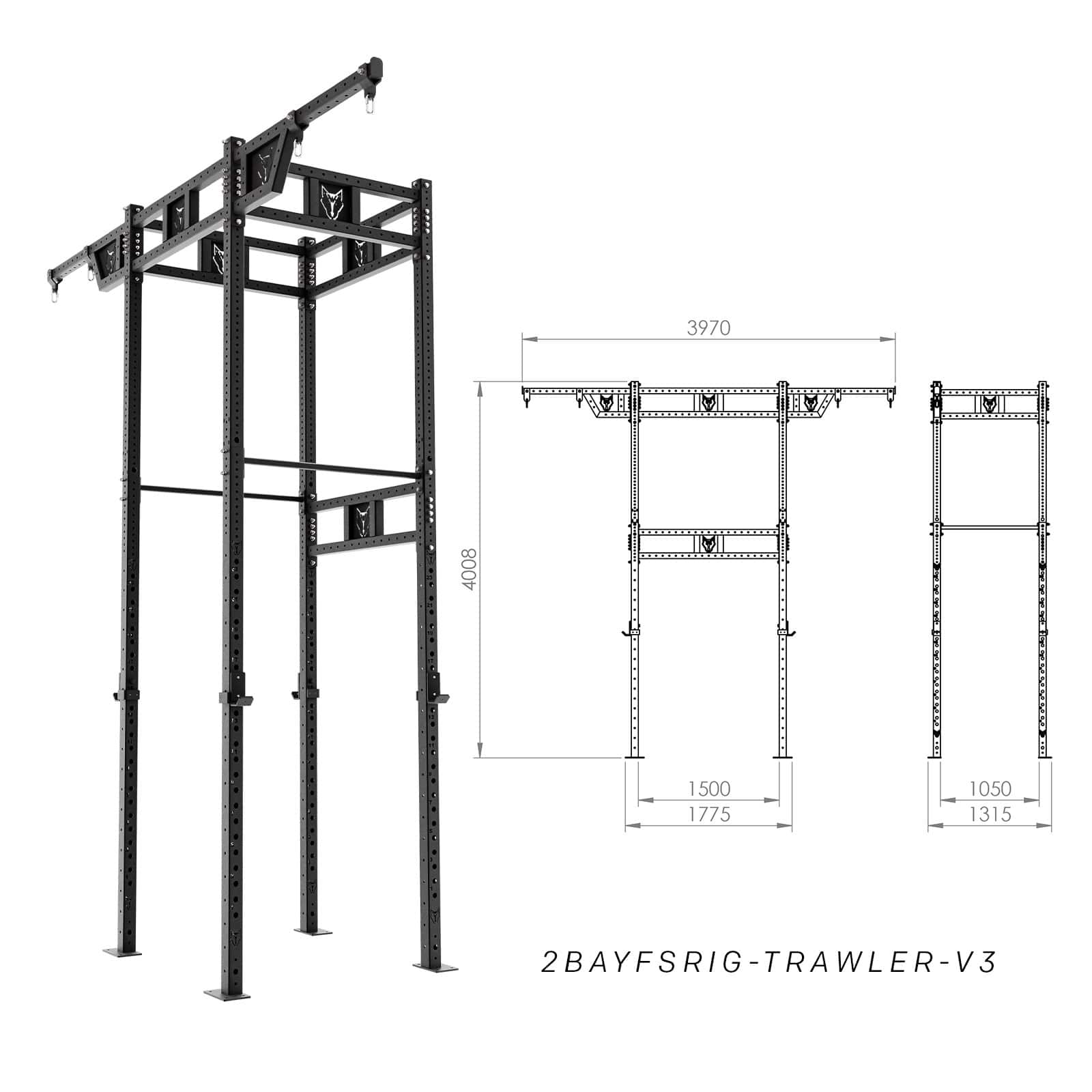 Bison Series - Freestanding Shrimp Trawler Rig (2 Bay)
