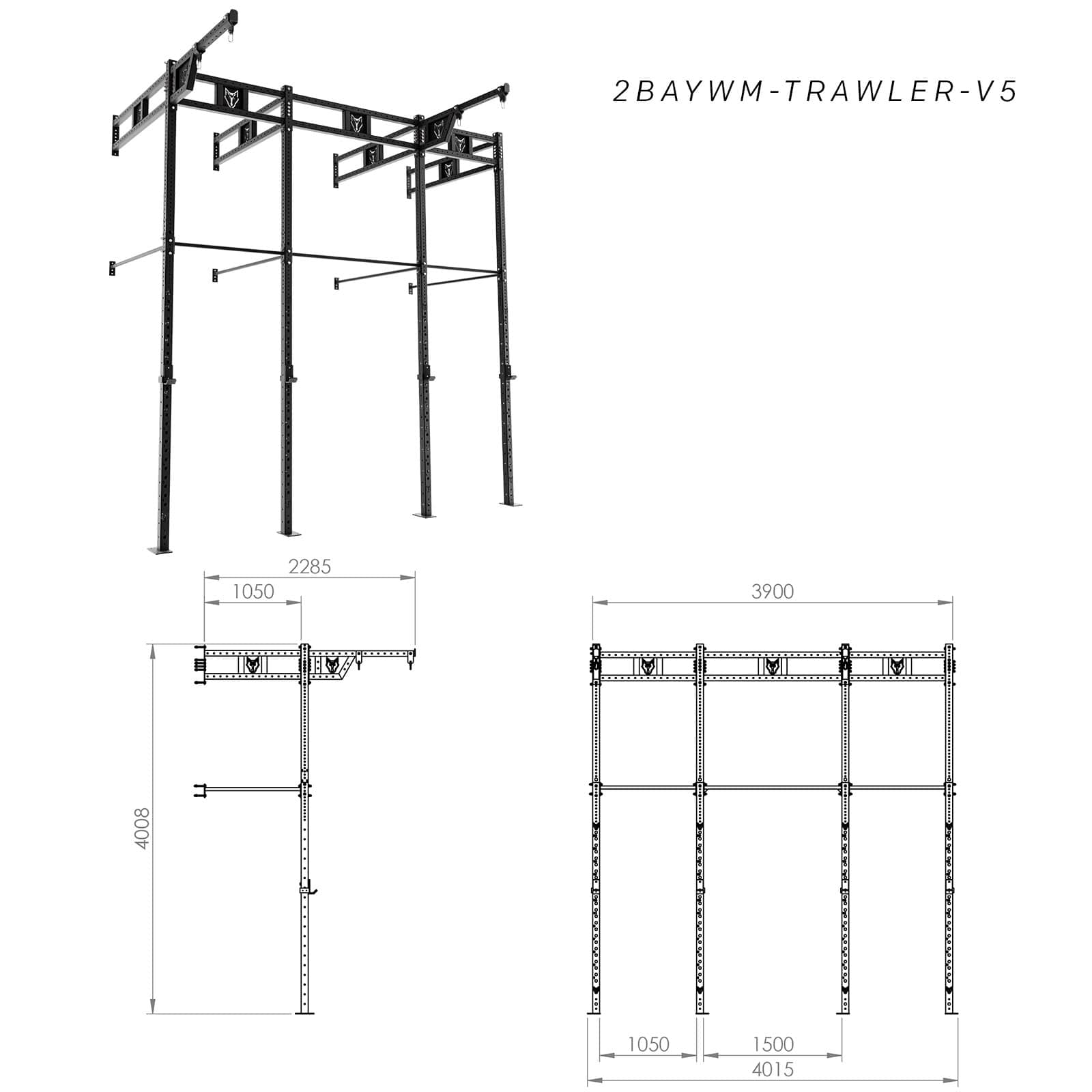 Bison Series - Wall Mounted Shrimp Trawler Rig