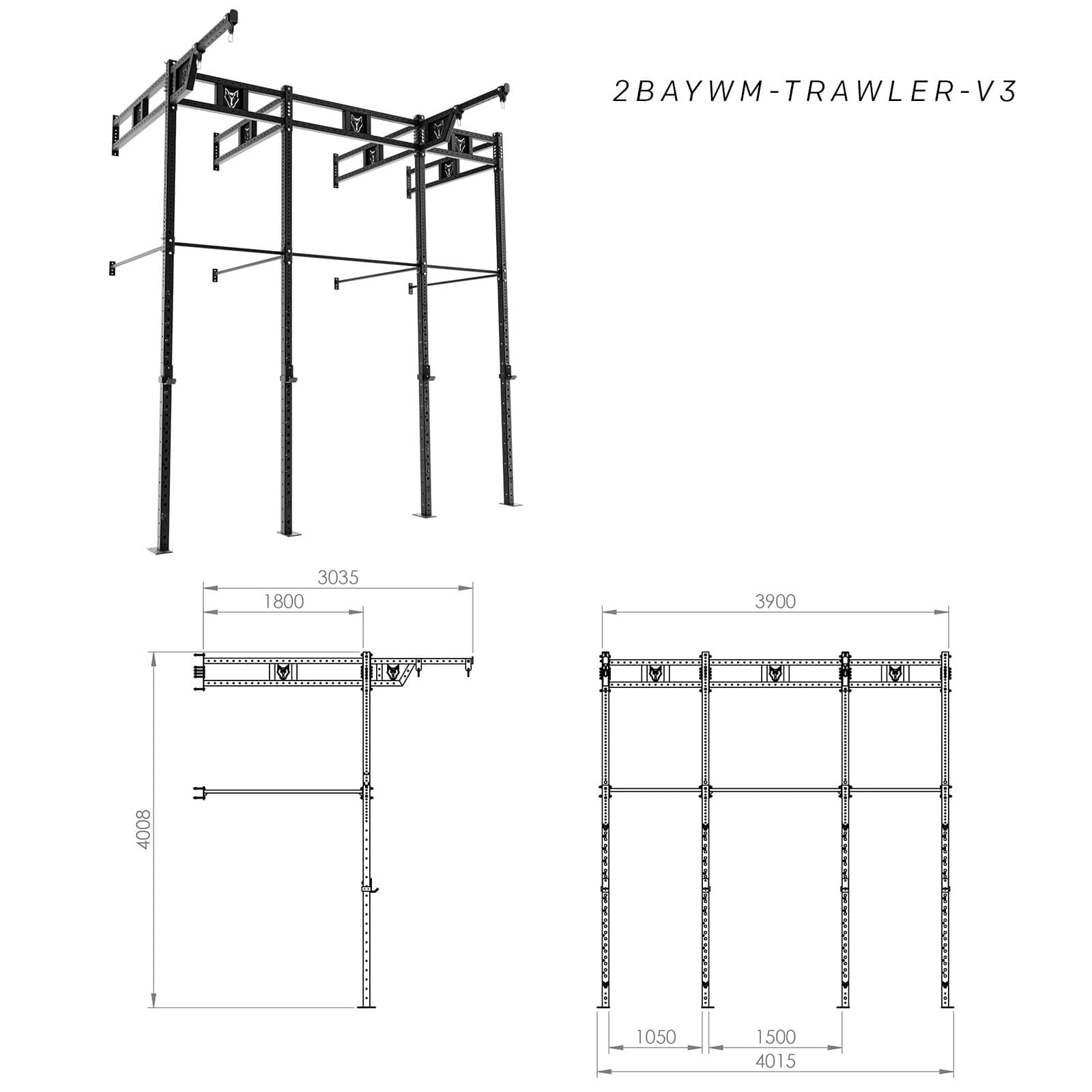 Bison Series - Wall Mounted Shrimp Trawler Rig