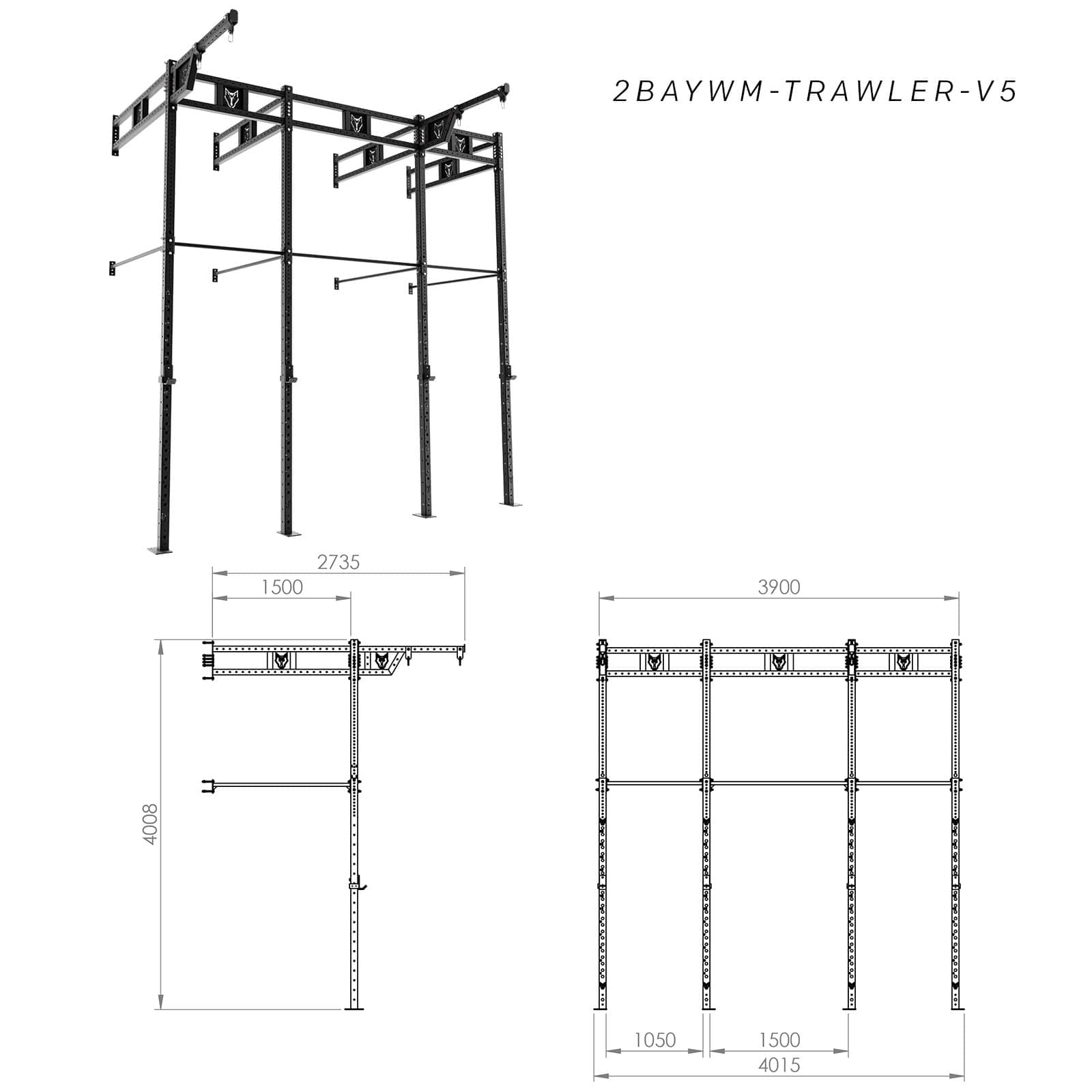Bison Series - Wall Mounted Shrimp Trawler Rig