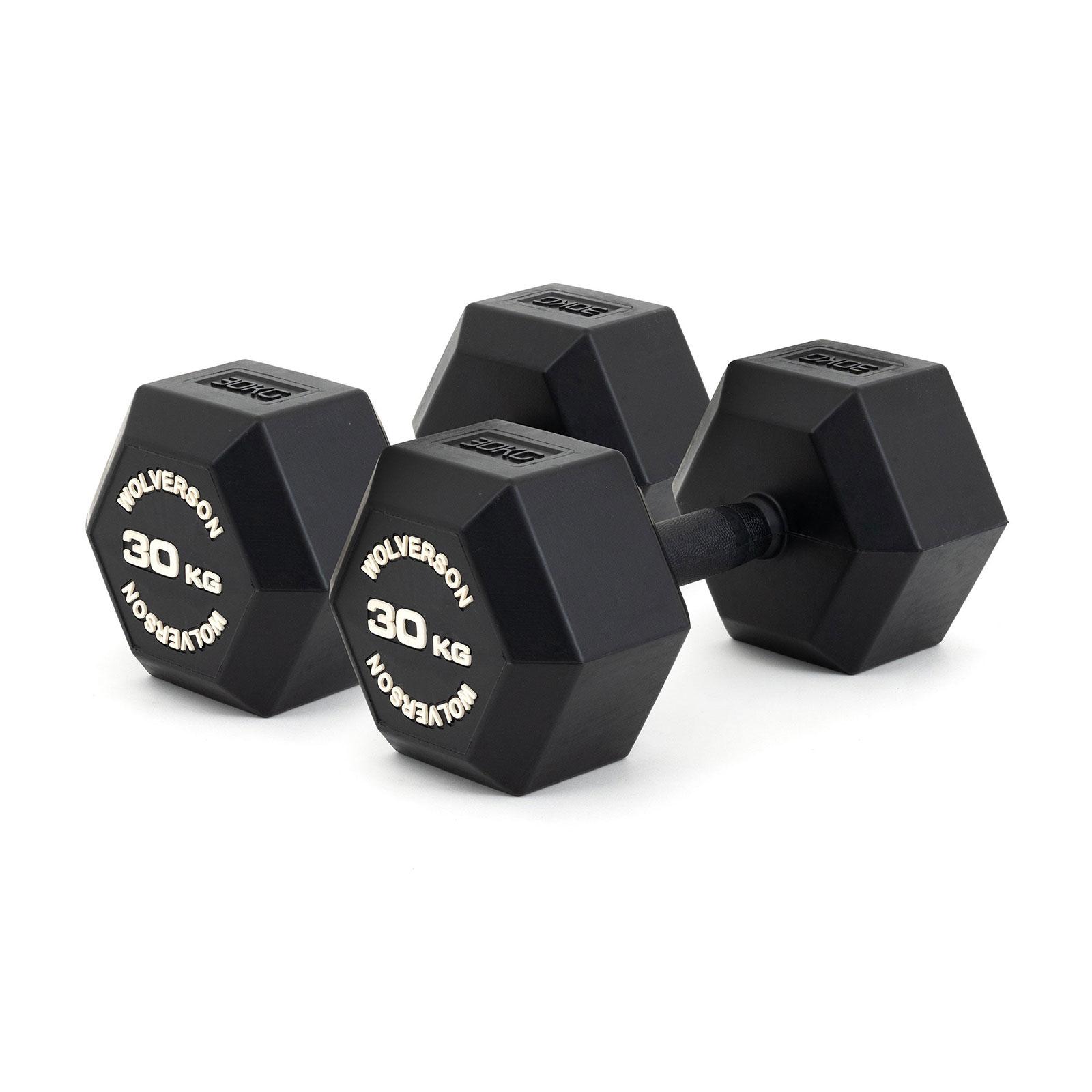 Wolverson Rubber HEX Dumbbells