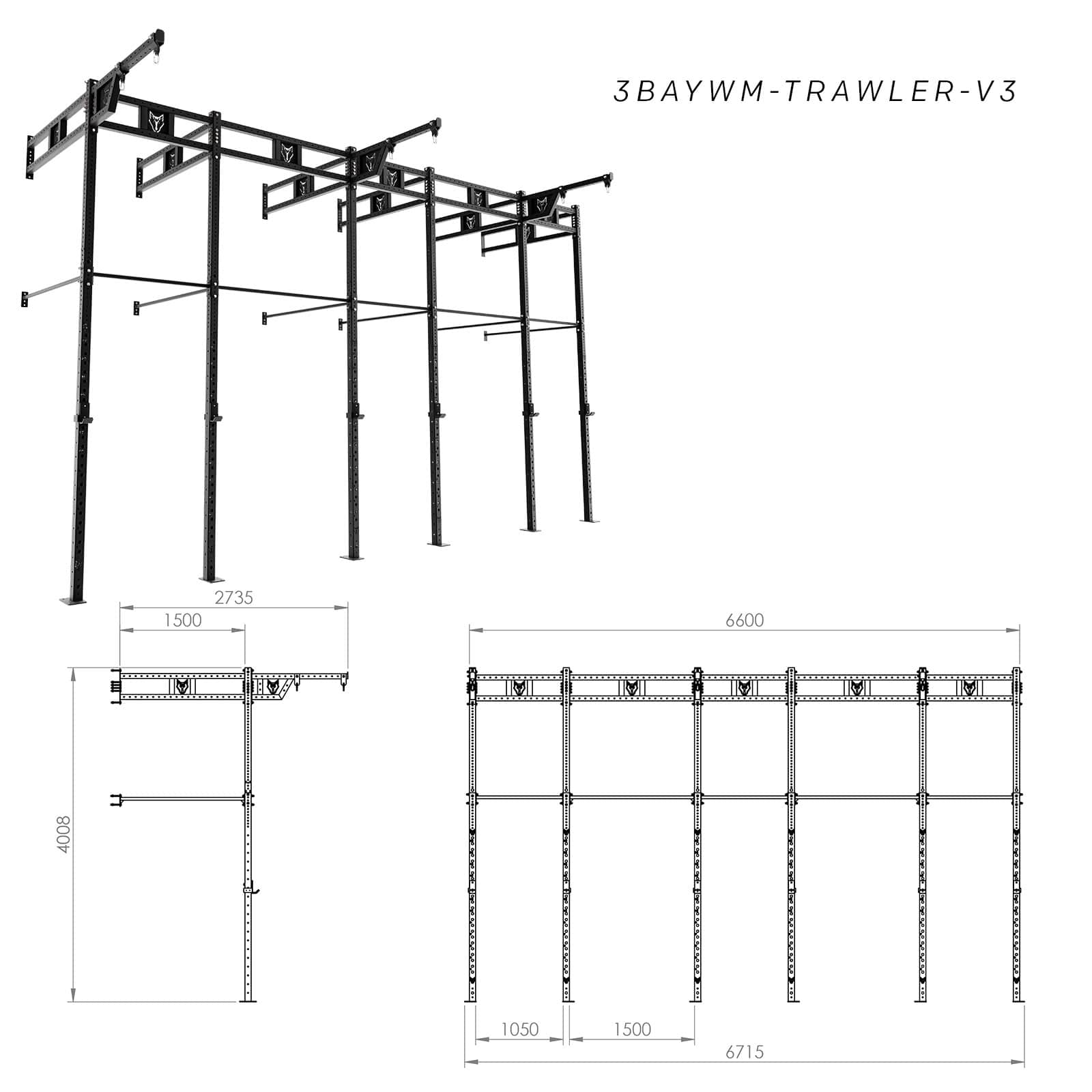 Bison Series - Wall Mounted Shrimp Trawler Rig
