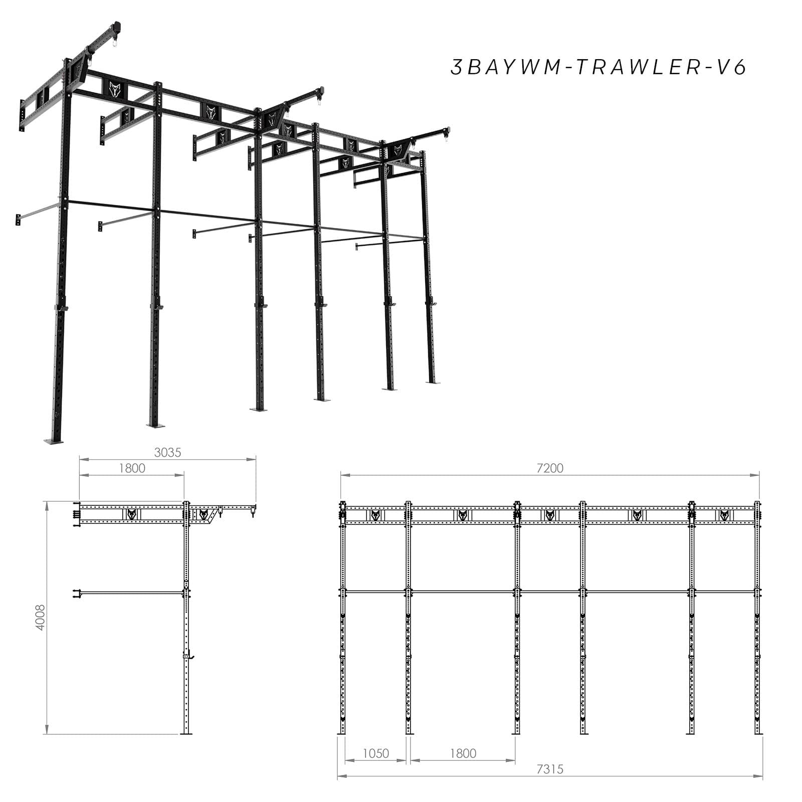 Bison Series - Wall Mounted Shrimp Trawler Rig