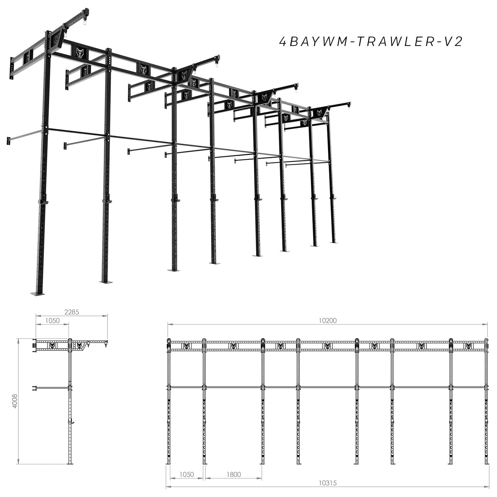 Bison Series - Wall Mounted Shrimp Trawler Rig
