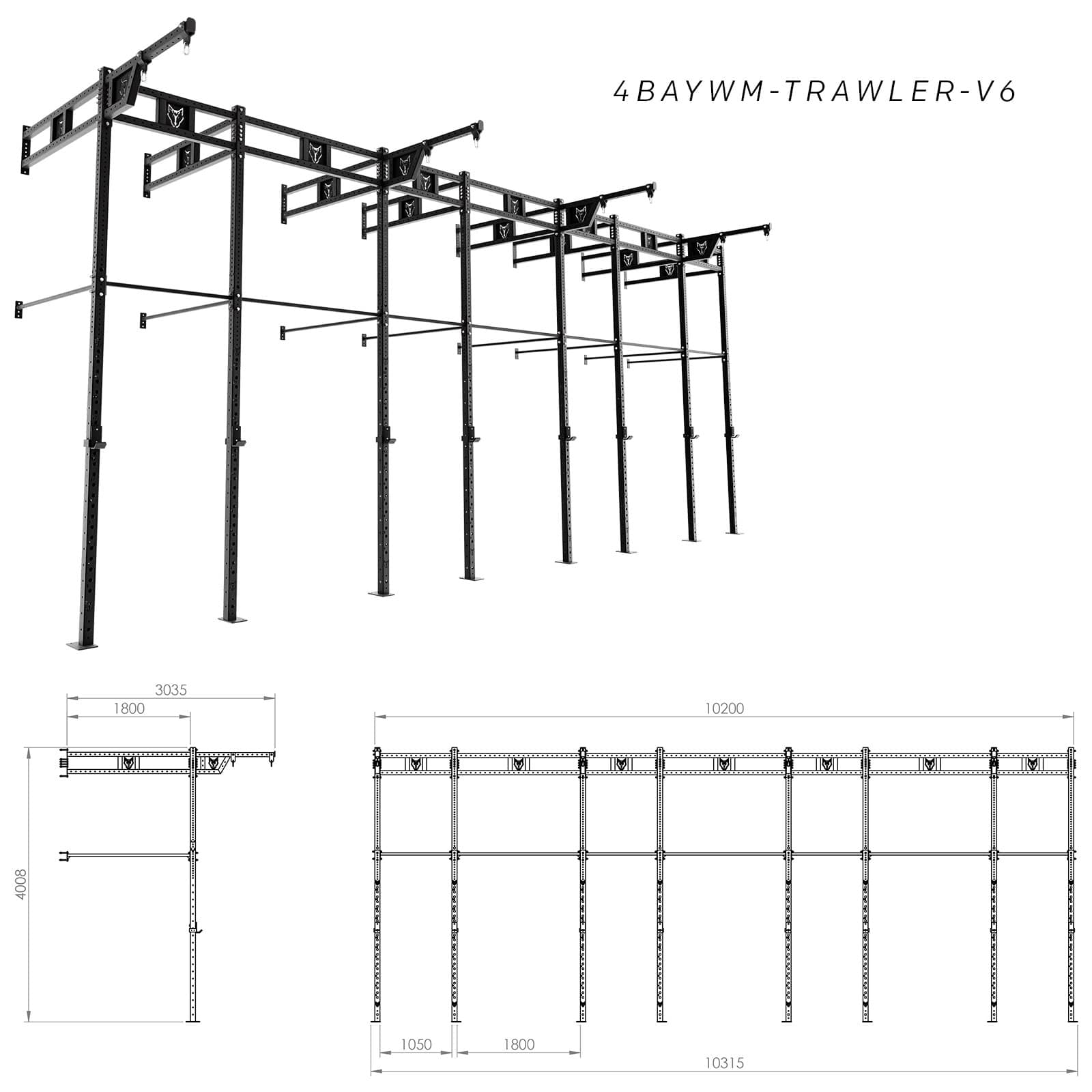 Bison Series - Wall Mounted Shrimp Trawler Rig