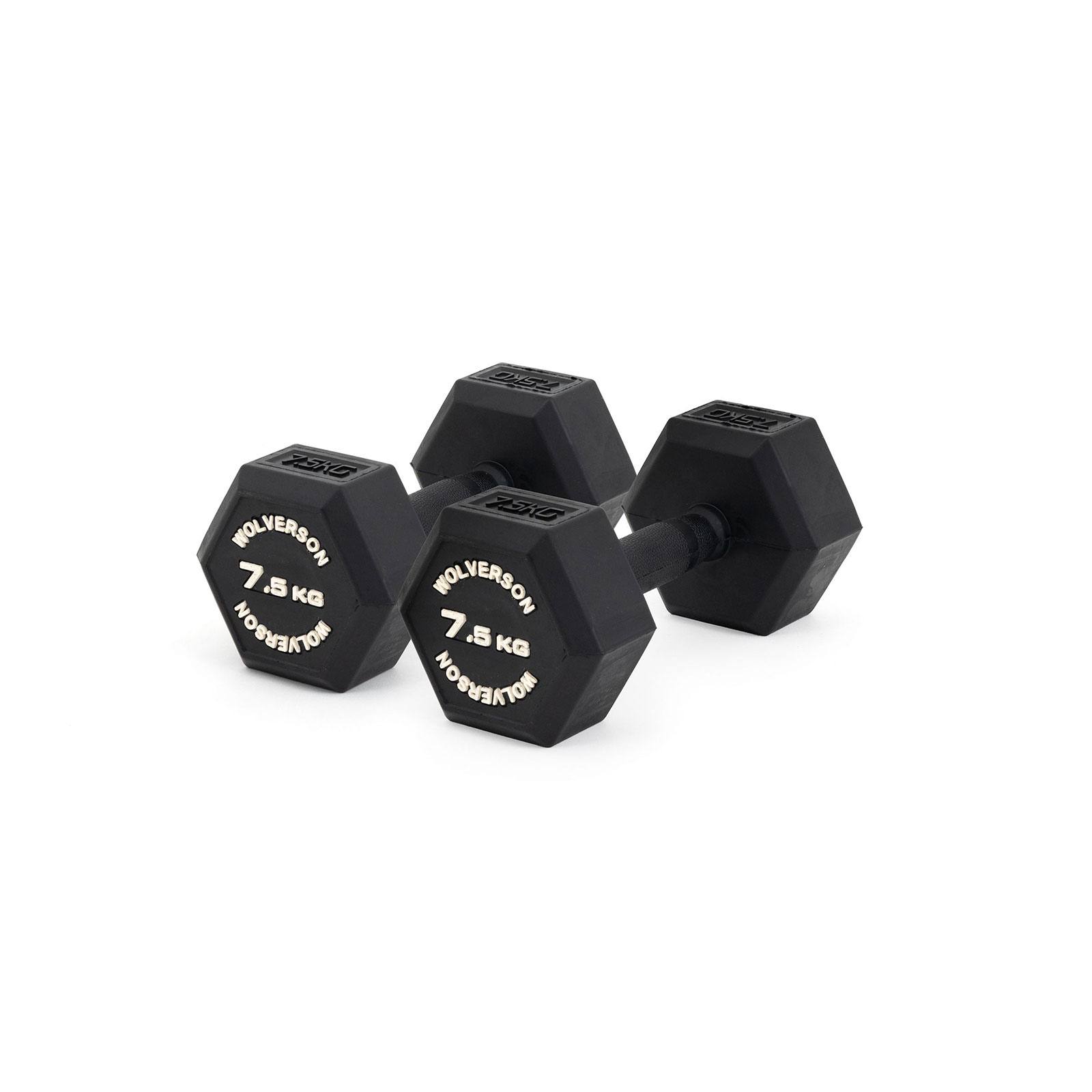 Wolverson Rubber HEX Dumbbells