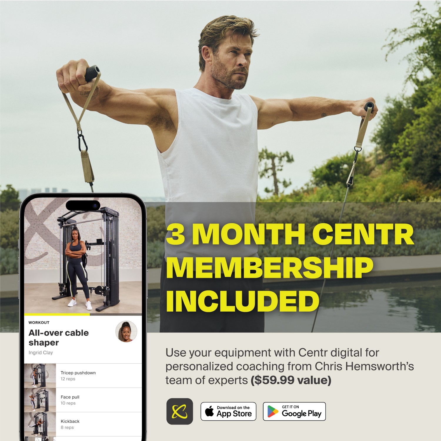 Centr 3 Home Gym Functional Trainer (with Selectorised Smith Machine)
