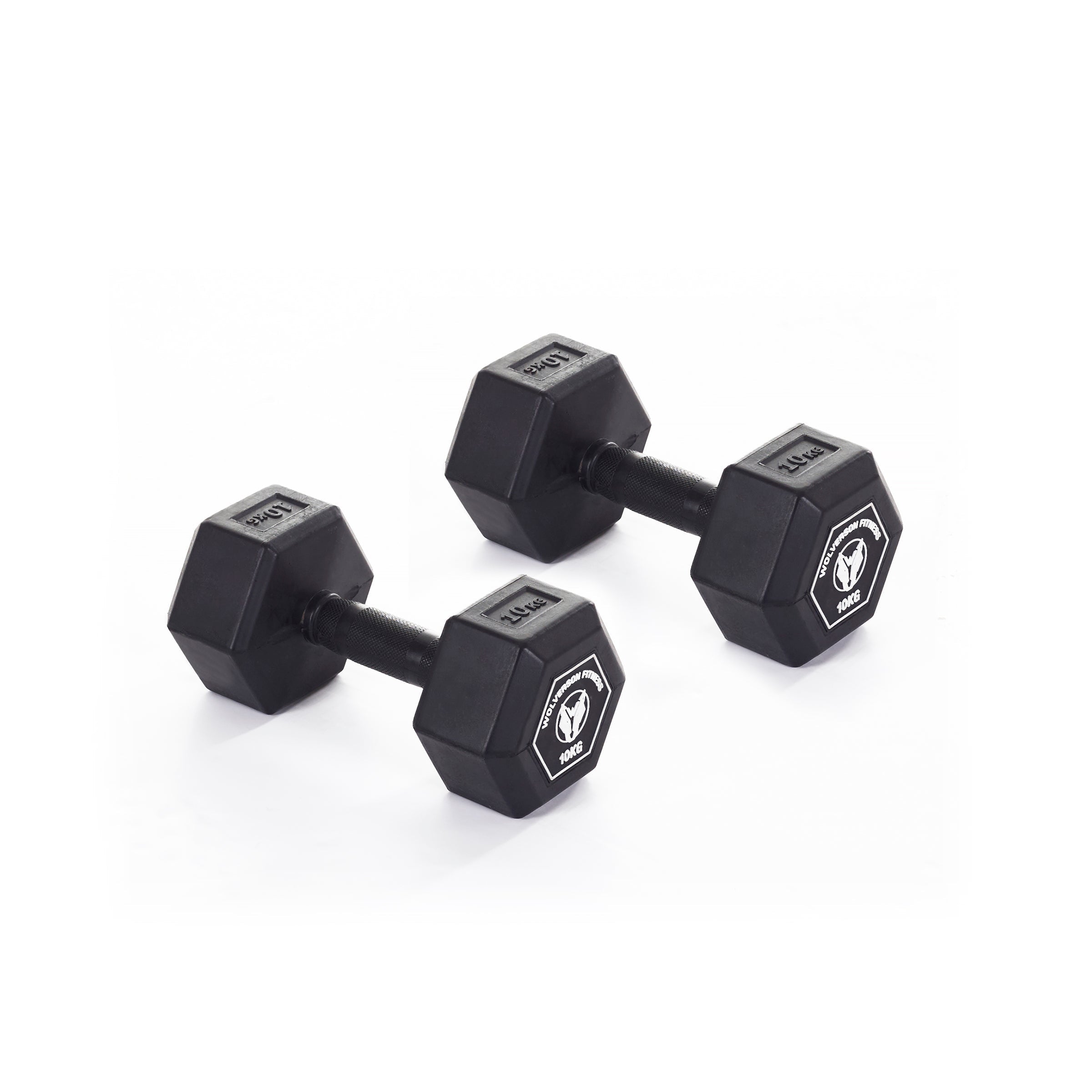 Wolverson Rubber HEX Dumbbell Pairs - Wolverson Fitness