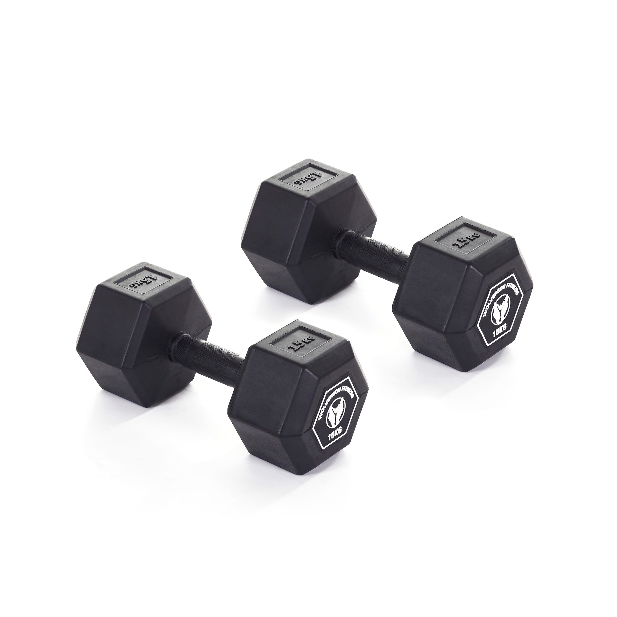 Wolverson Rubber HEX Dumbbell Pairs - Wolverson Fitness