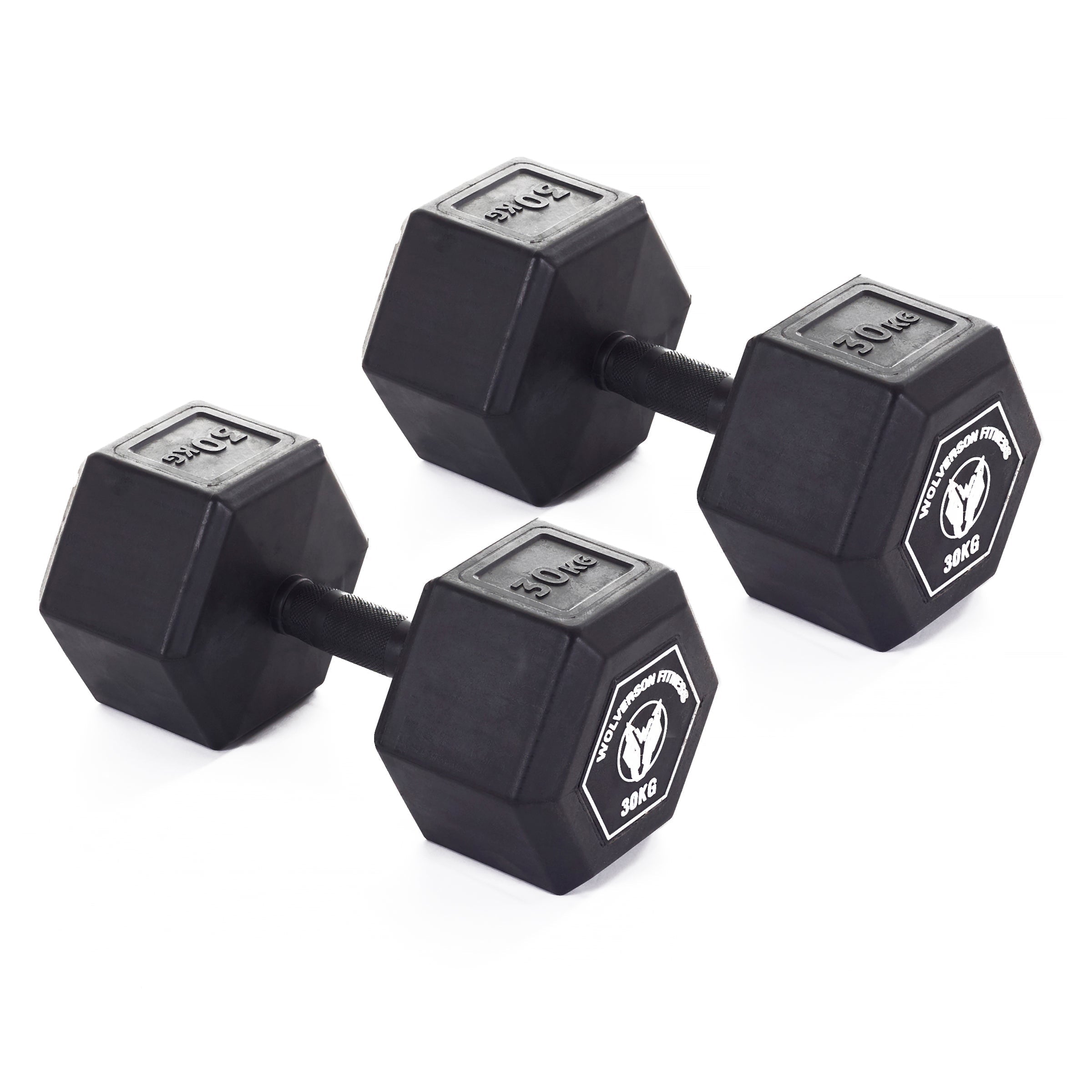 Wolverson Rubber HEX Dumbbell Pairs - Wolverson Fitness