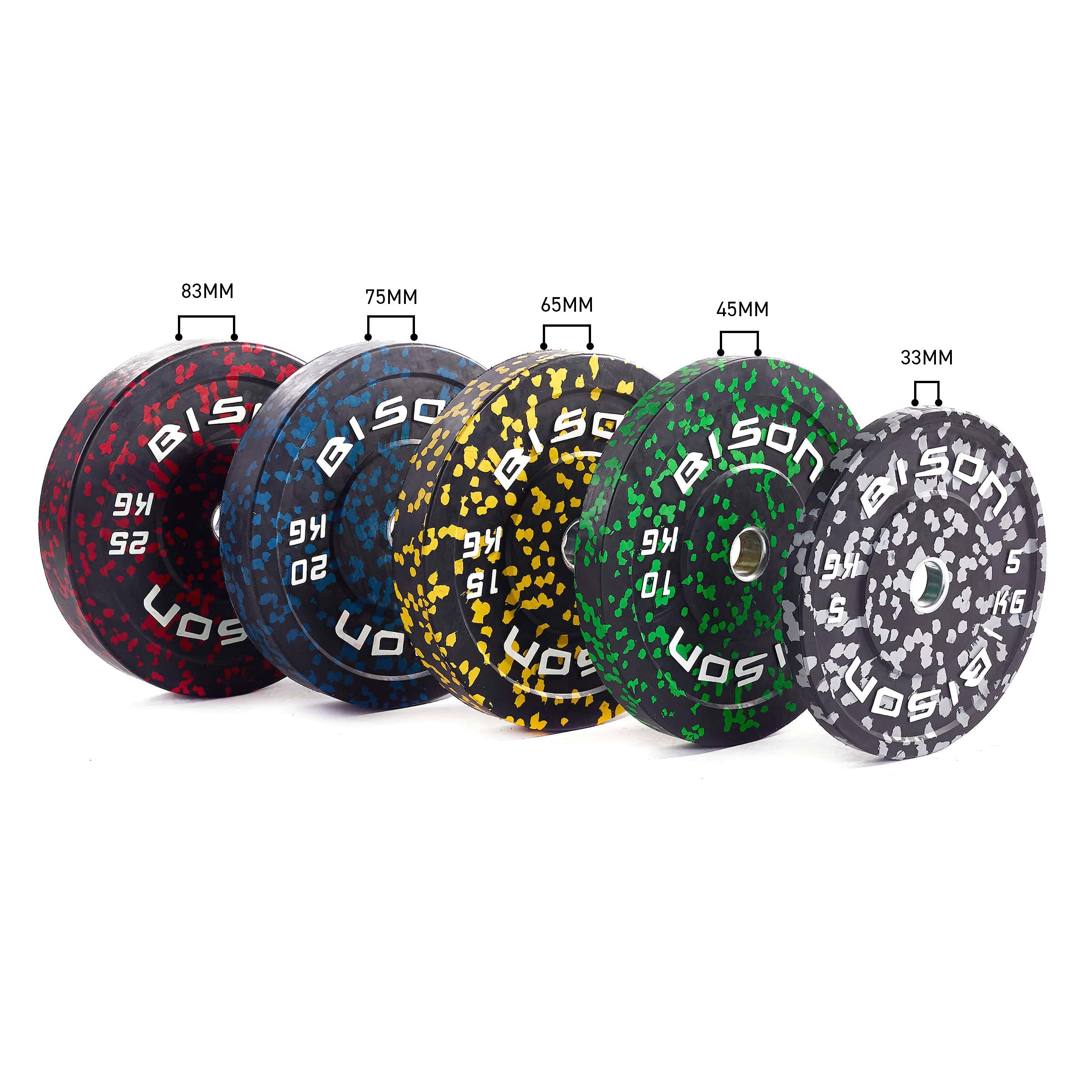 Bison Hi-Impact Bumper Plates - Wolverson Fitness