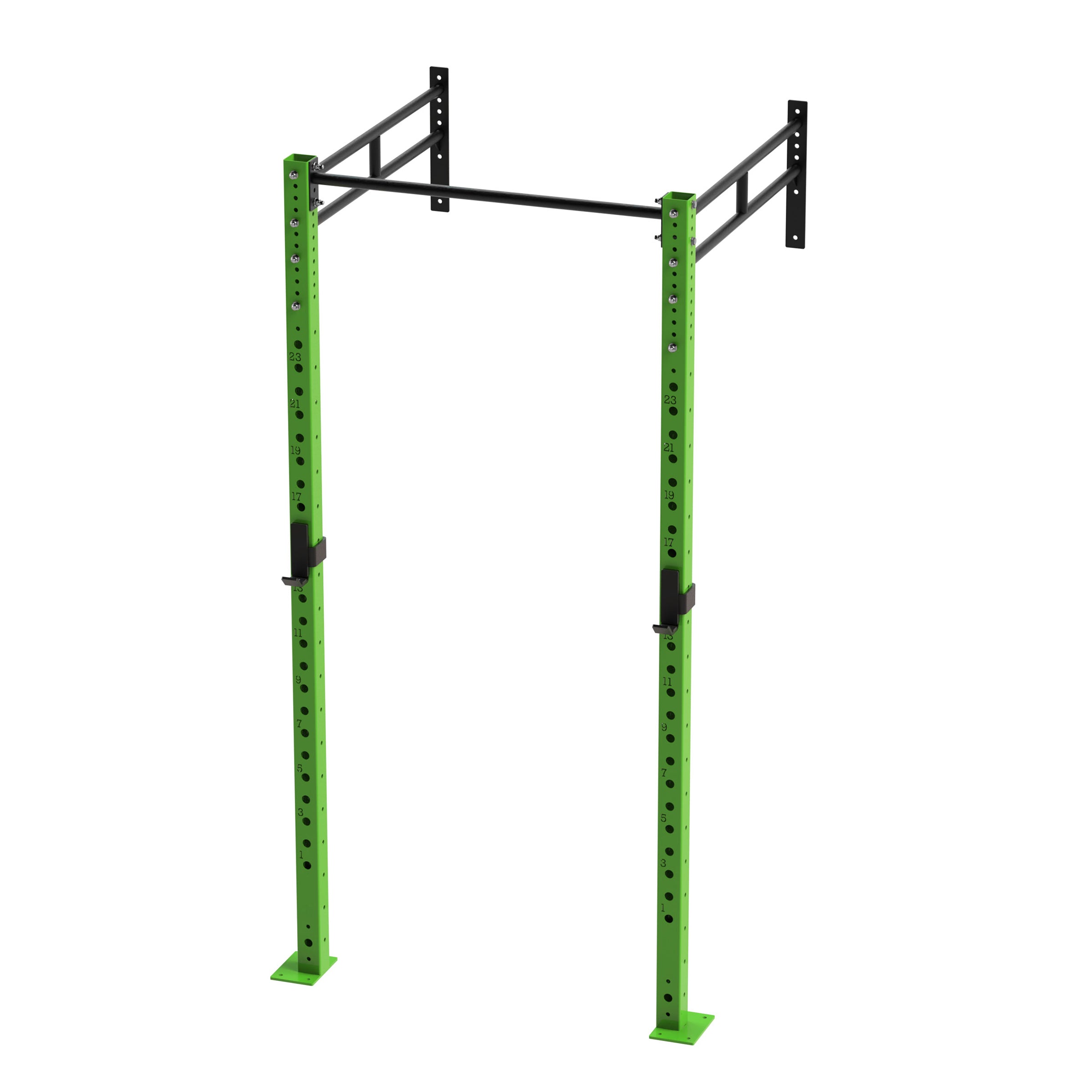 Bison Series - 1 Bay Wall Mounted Rig With Dual connector Bar - Wolverson Fitness