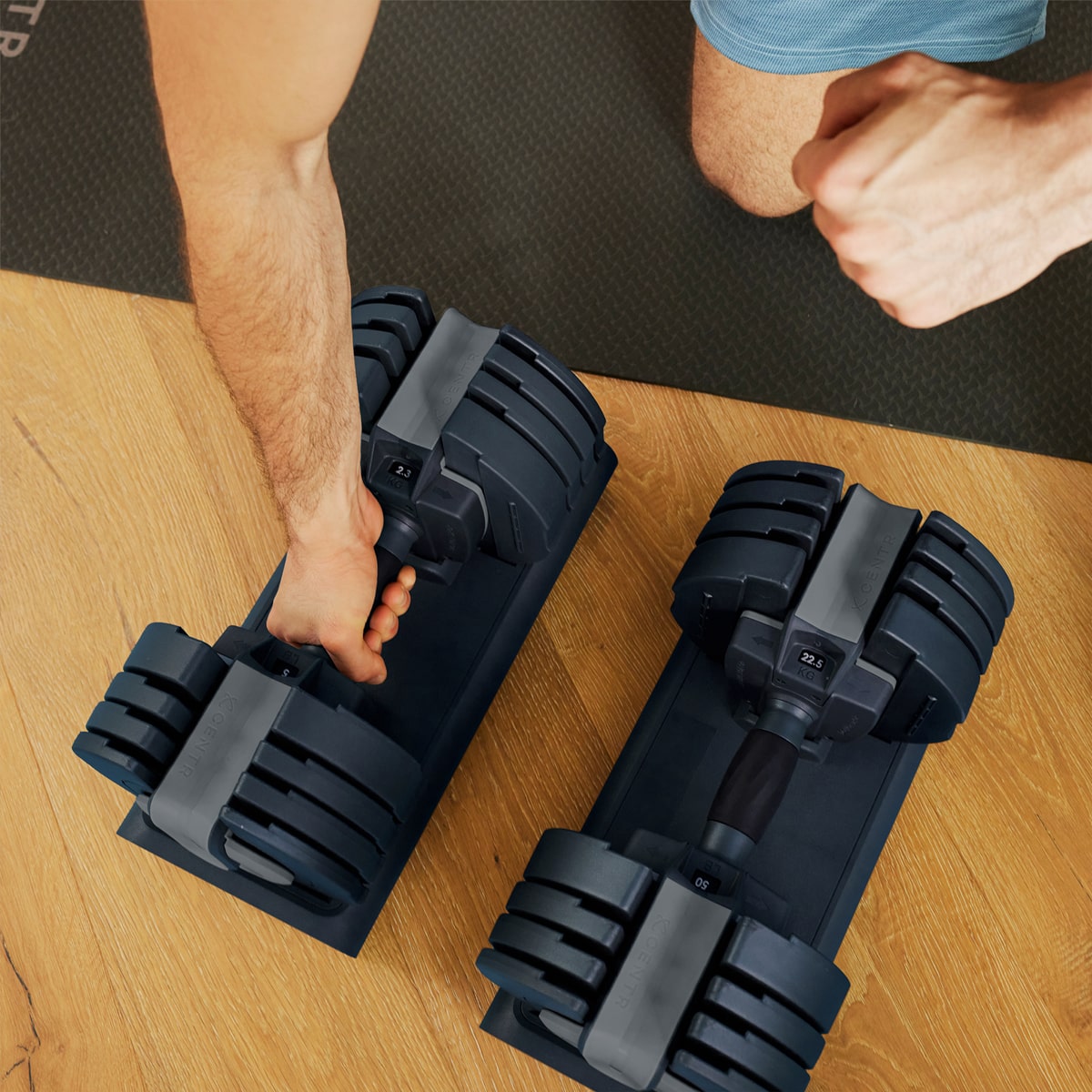 Smart Stack 50 Adjustable Dumbbells (+Free Rack)