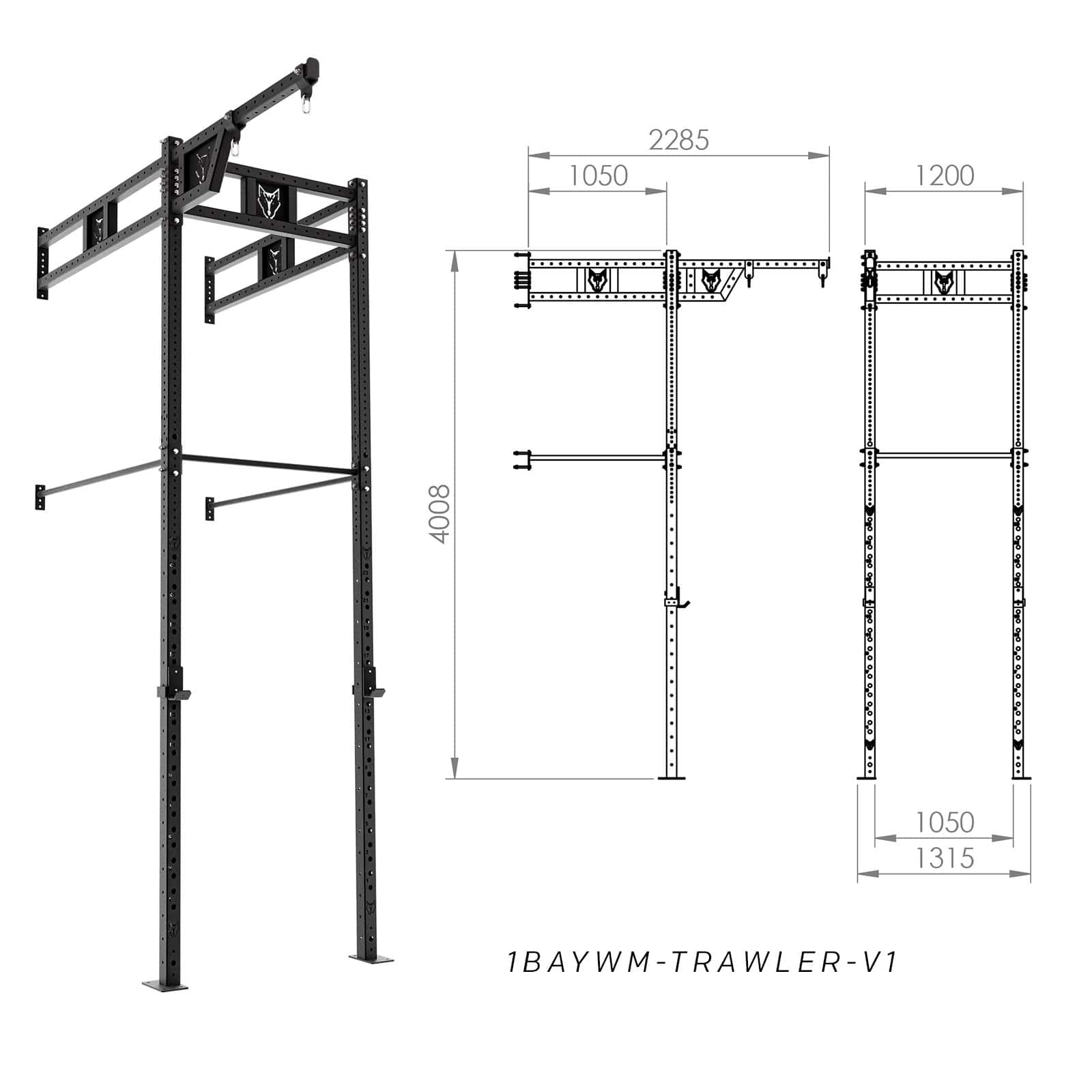 Bison Series - Wall Mounted Shrimp Trawler Rig (2 Bay)
