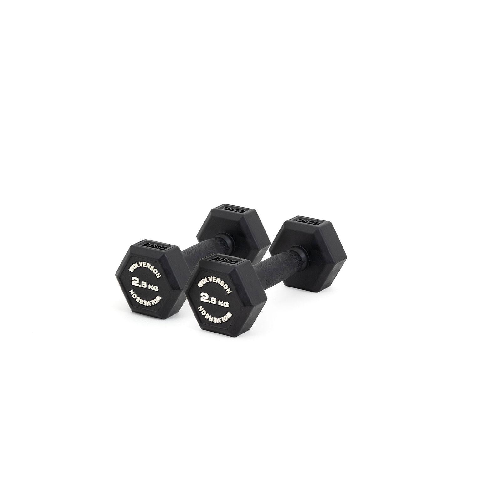 Wolverson Rubber HEX Dumbbell Pairs