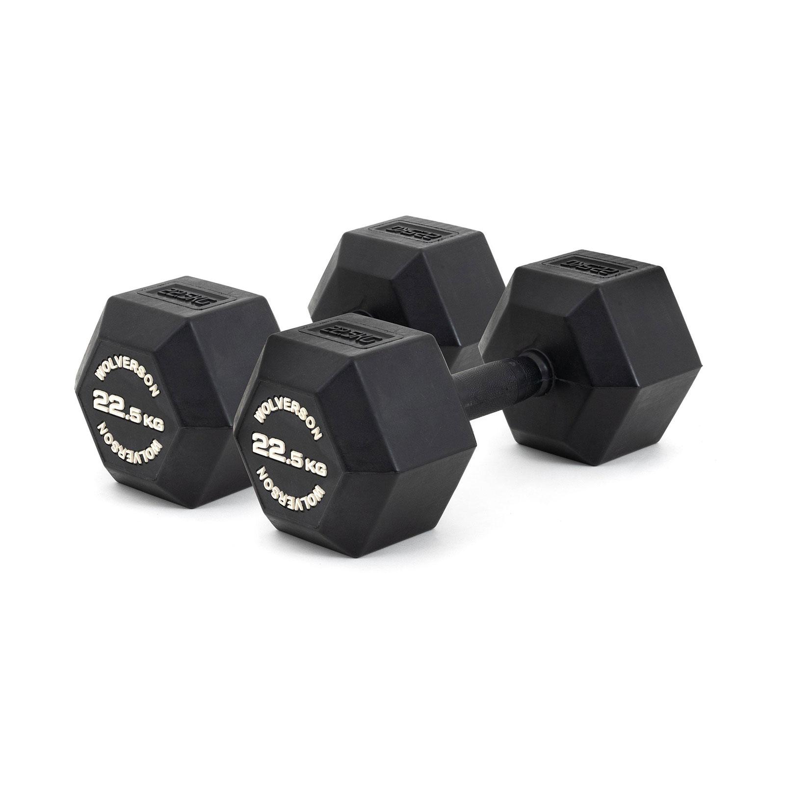 Wolverson Rubber HEX Dumbbell Pairs