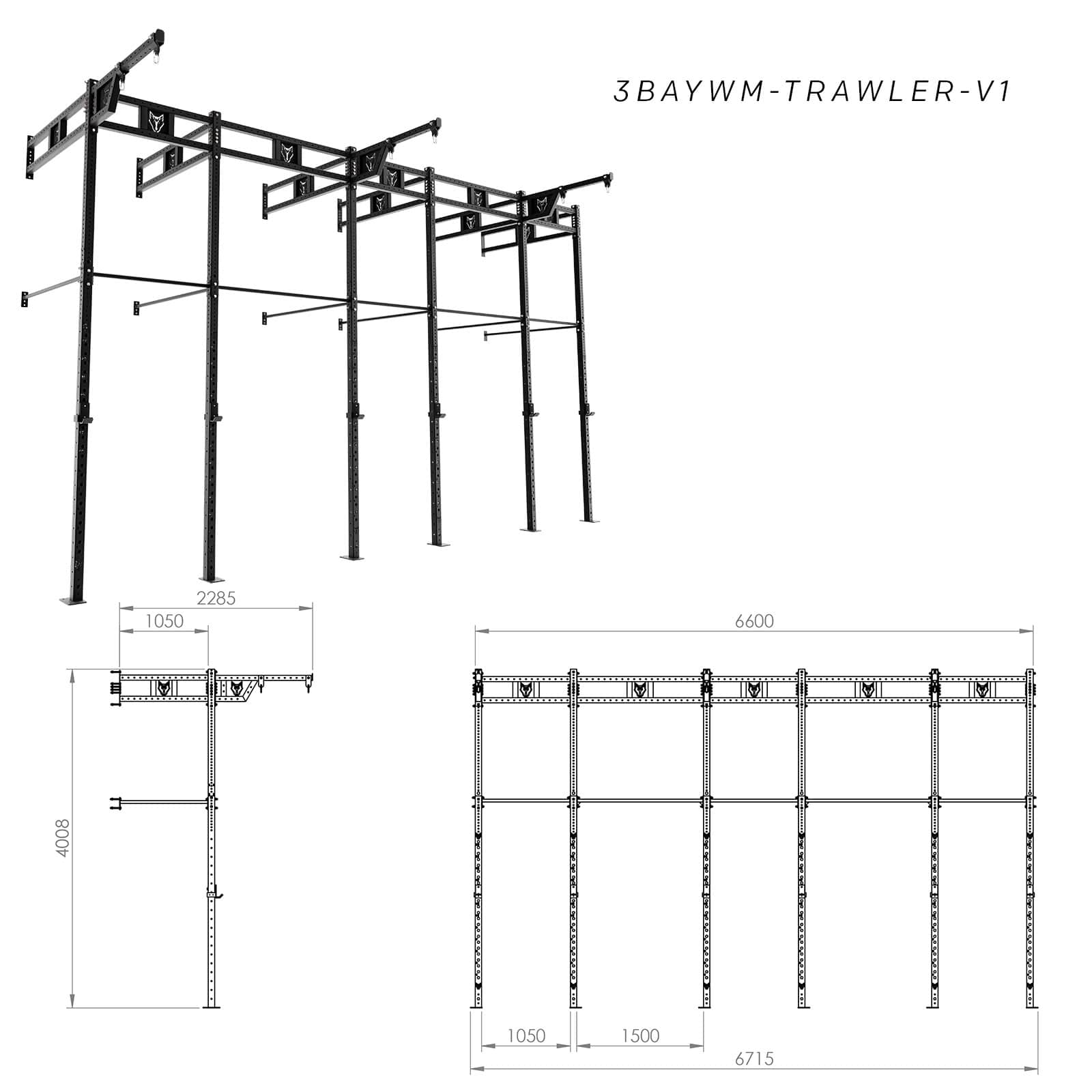 Bison Series - Wall Mounted Shrimp Trawler Rig