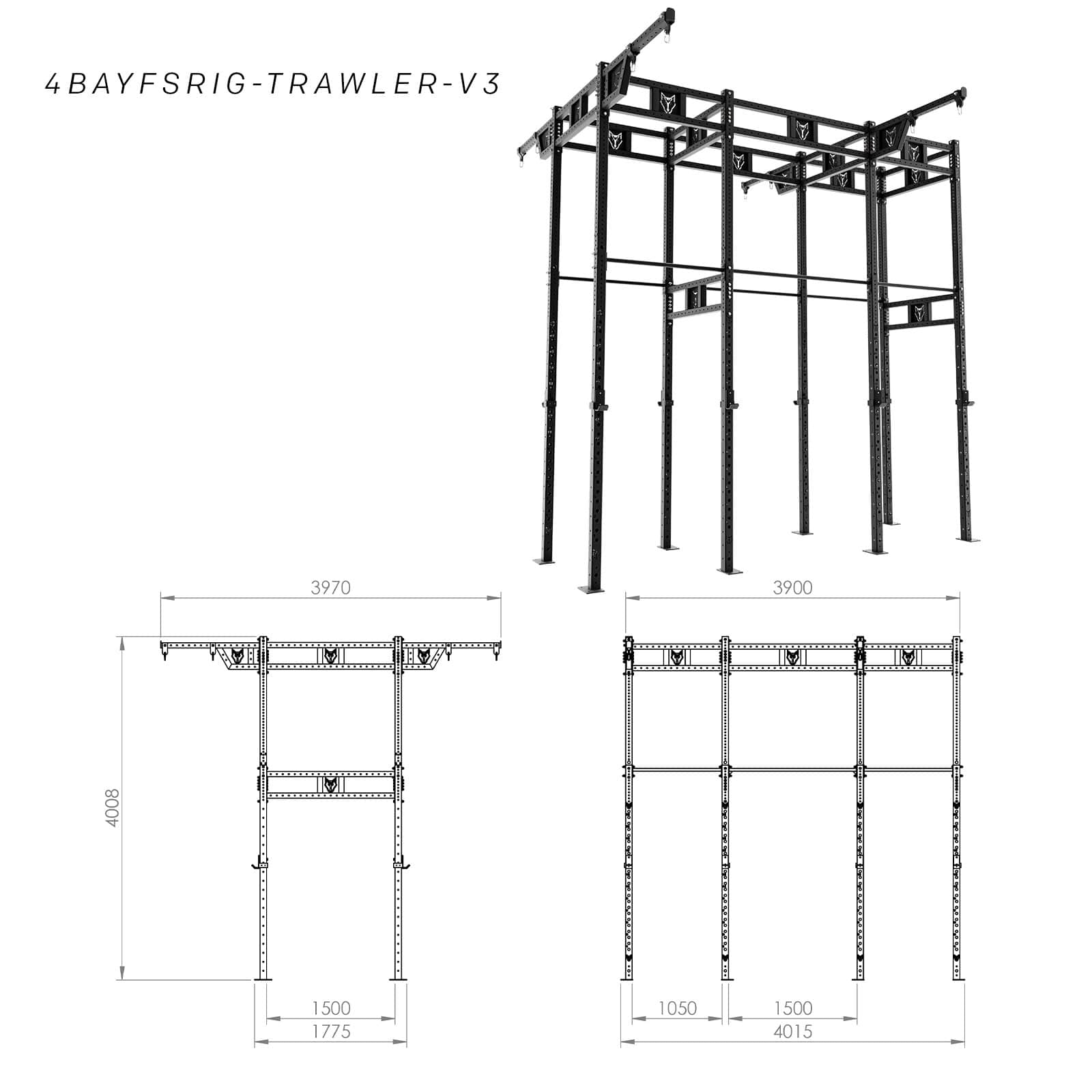 Bison Series - Freestanding Shrimp Trawler Rig