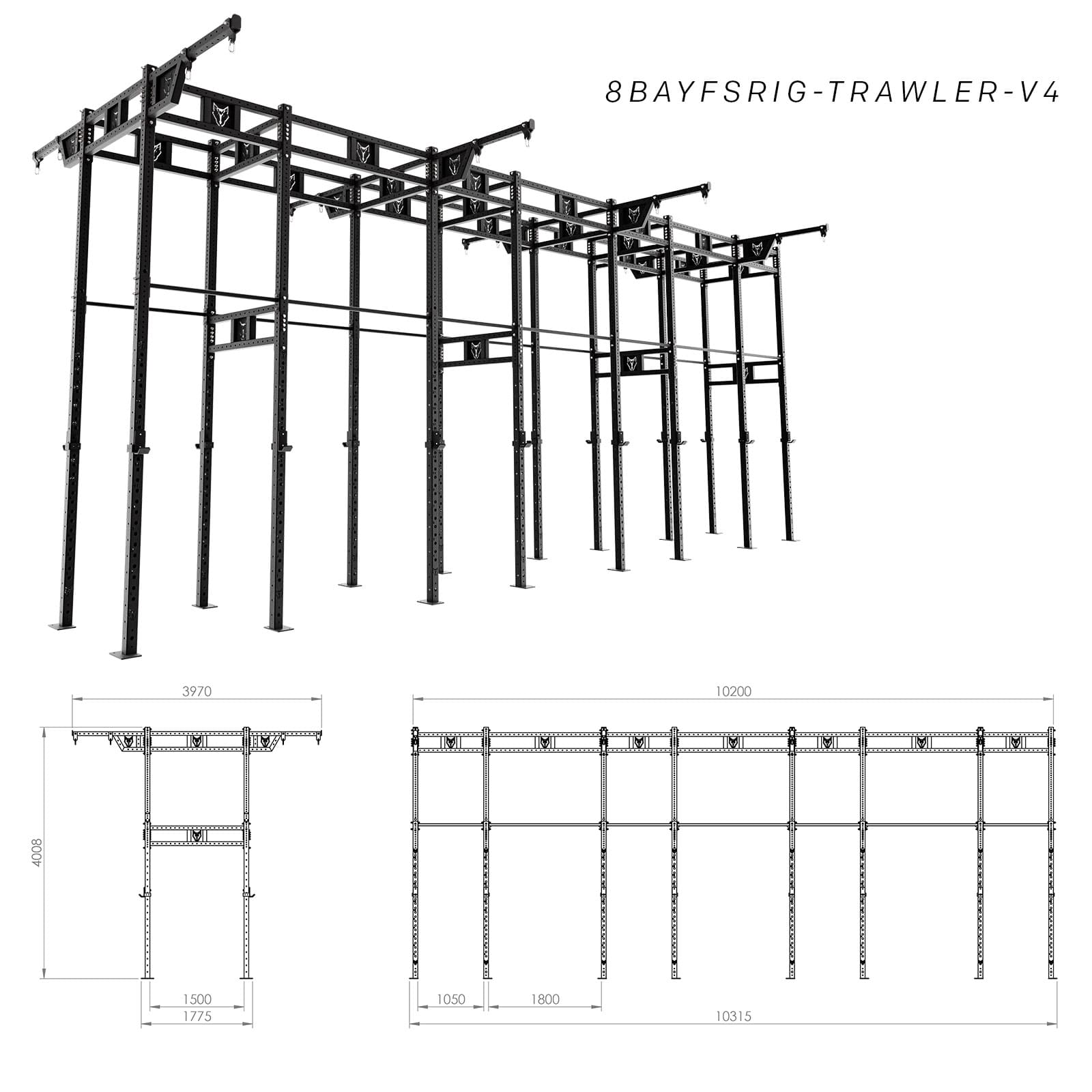 Bison Series - Freestanding Shrimp Trawler Rig