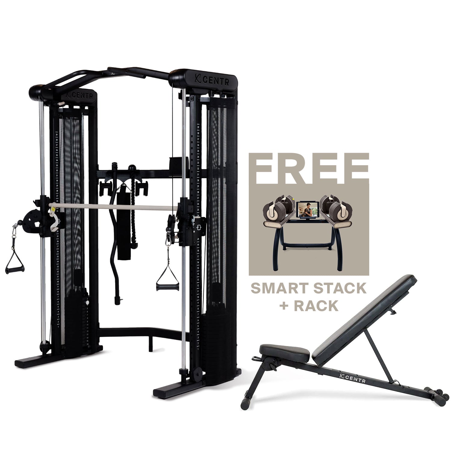 Centr 3 Home Gym Functional Trainer (with Selectorised Smith Machine) - Pre-Order