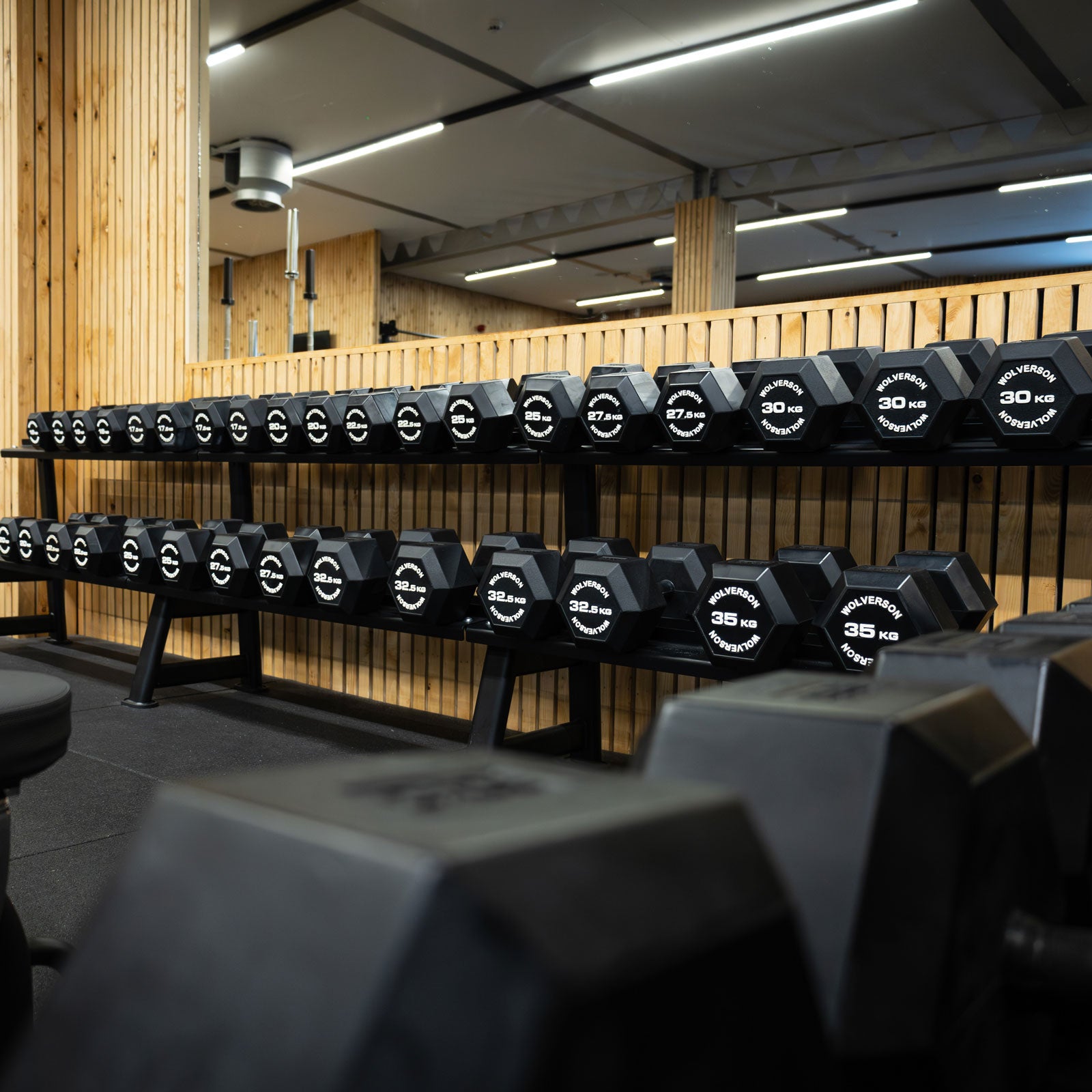 Wolverson Rubber HEX Dumbbell Sets