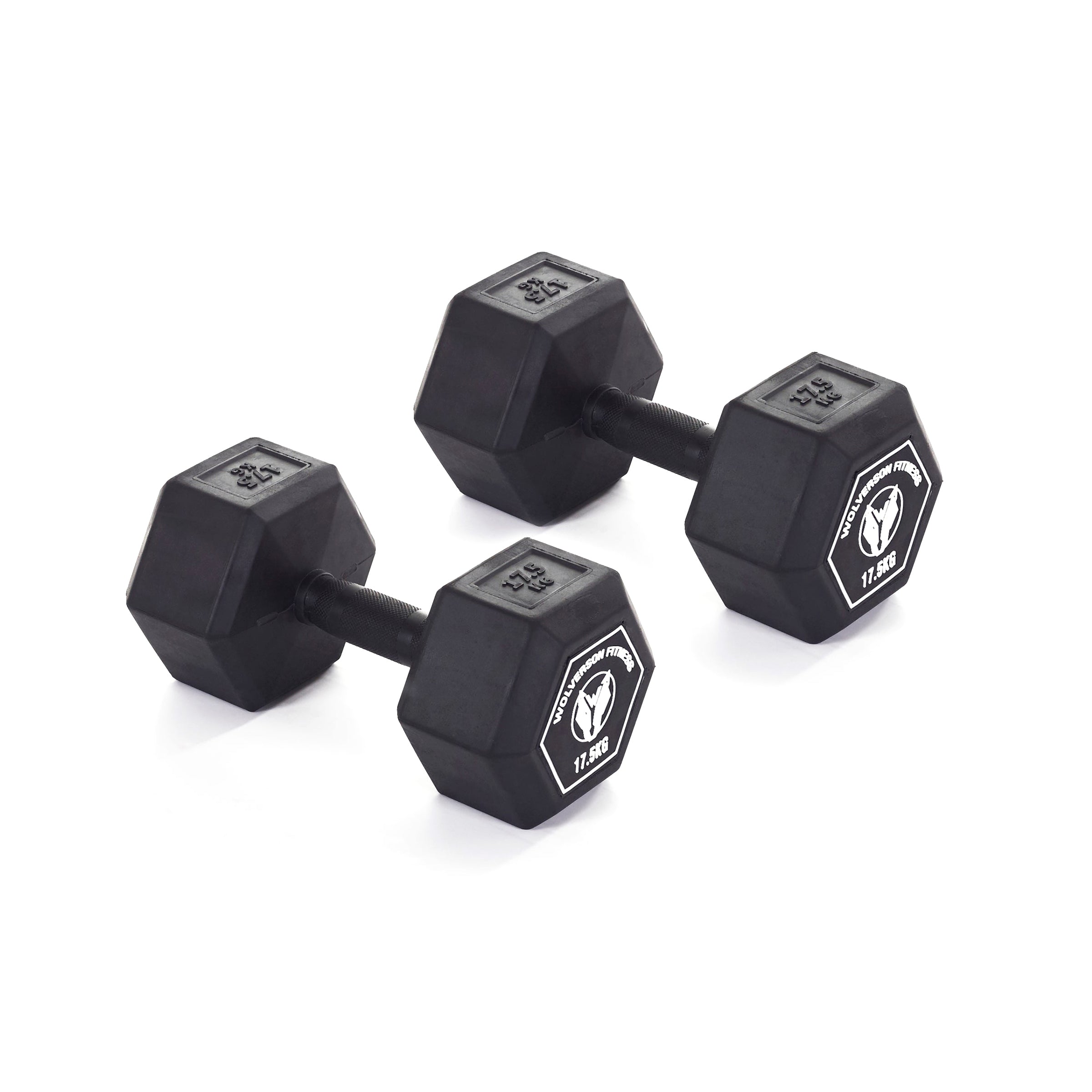 Wolverson Rubber HEX Dumbbell Pairs - Wolverson Fitness