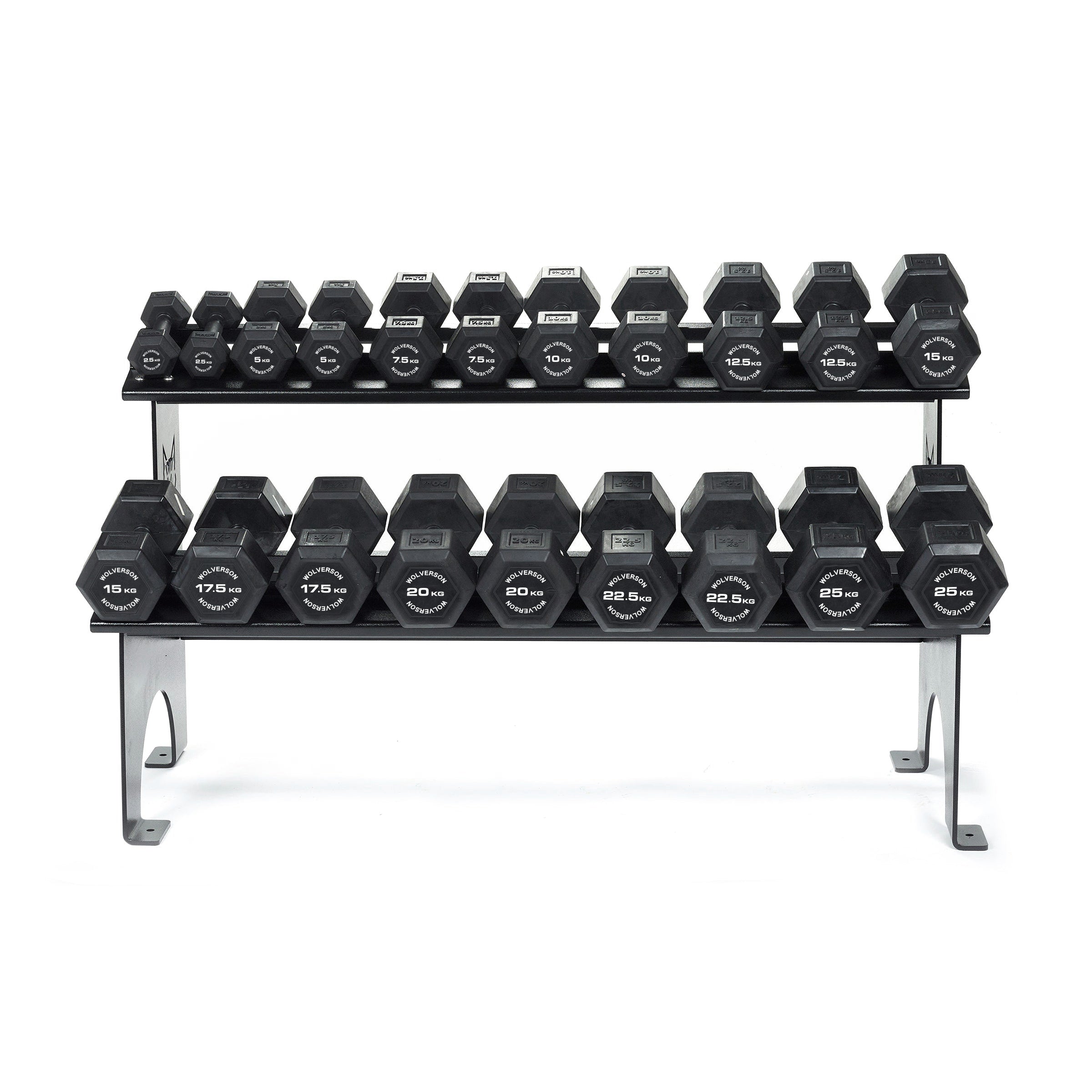 Wolverson Rubber HEX Dumbbell Sets