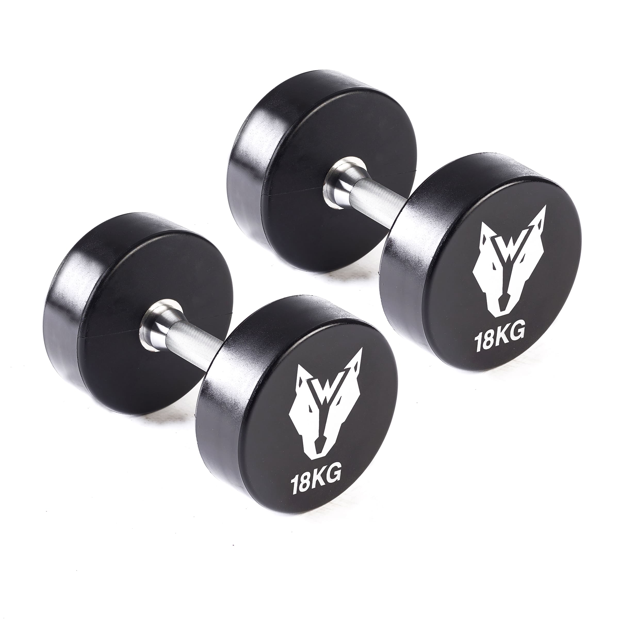 Wolverson PU Dumbbell 30 Pair Set With Rack - Wolverson Fitness