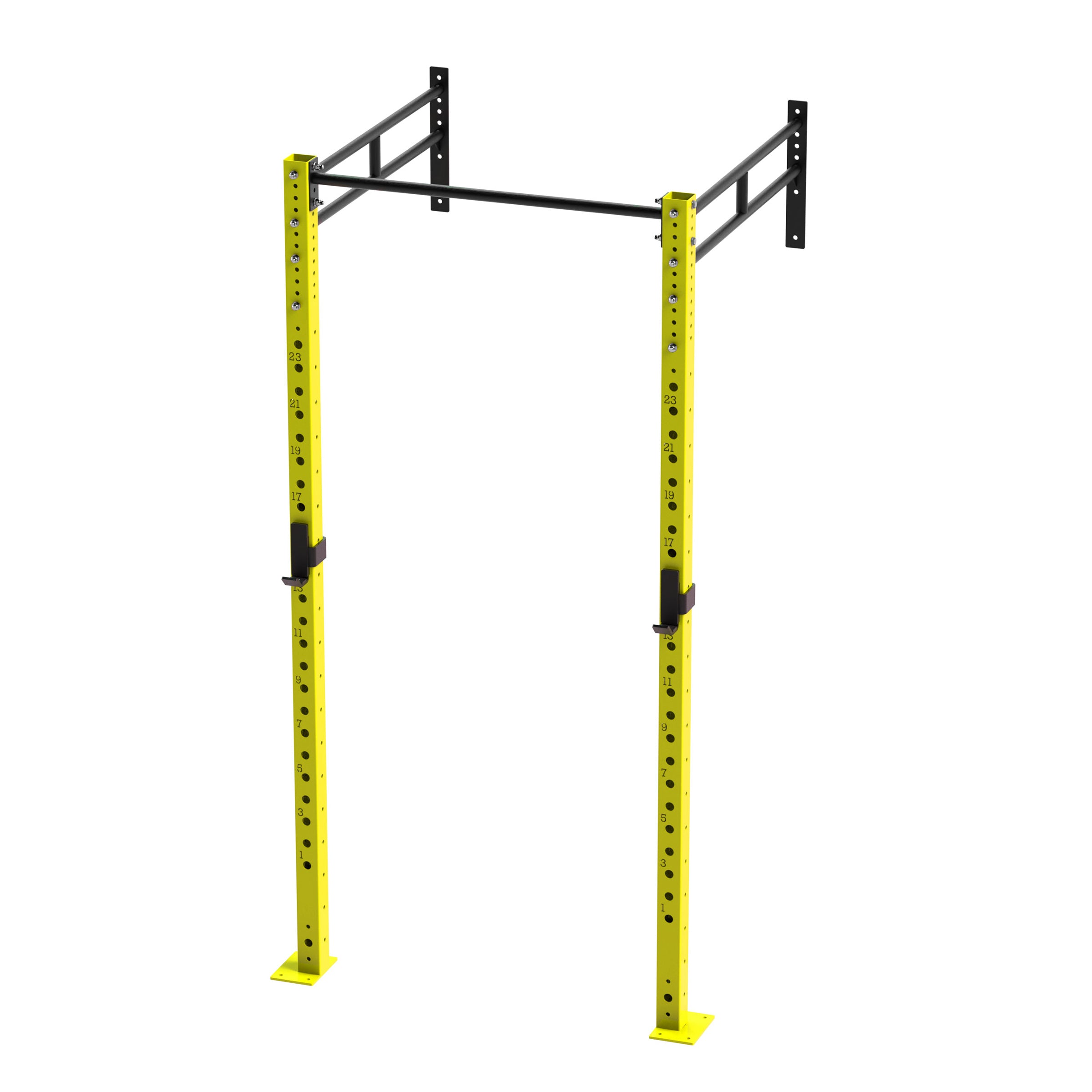 Bison Series - 1 Bay Wall Mounted Rig With Dual connector Bar - Wolverson Fitness