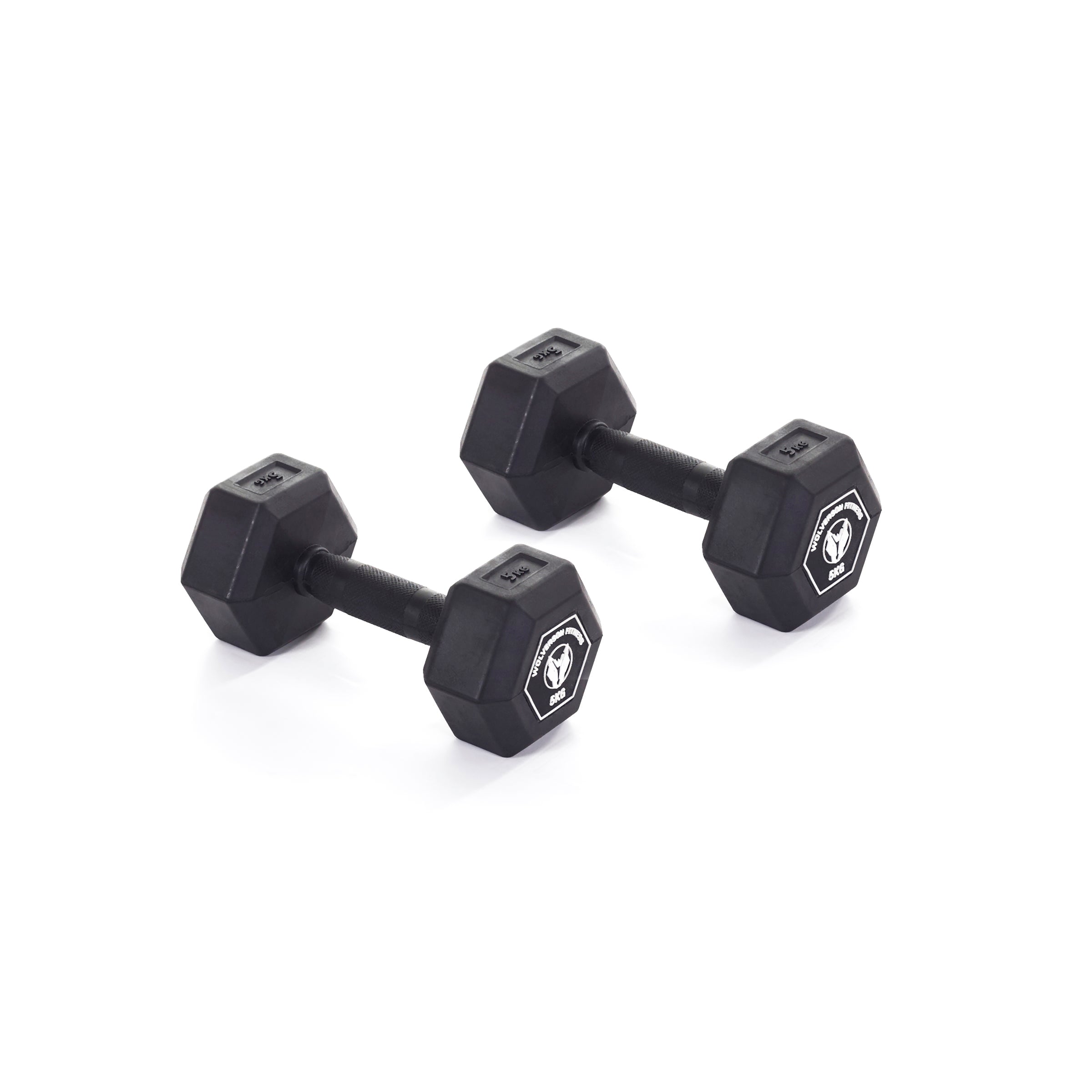 Wolverson Rubber HEX Dumbbell Pairs - EX Event - Wolverson Fitness